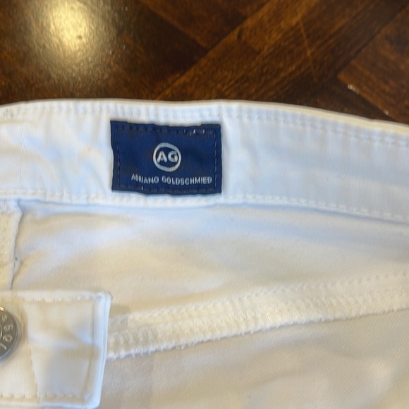 AG Prima Cigarette Crop Pants Cream Straight Leg Mid Rise Size 30R VTG Preppy - Picture 3 of 8
